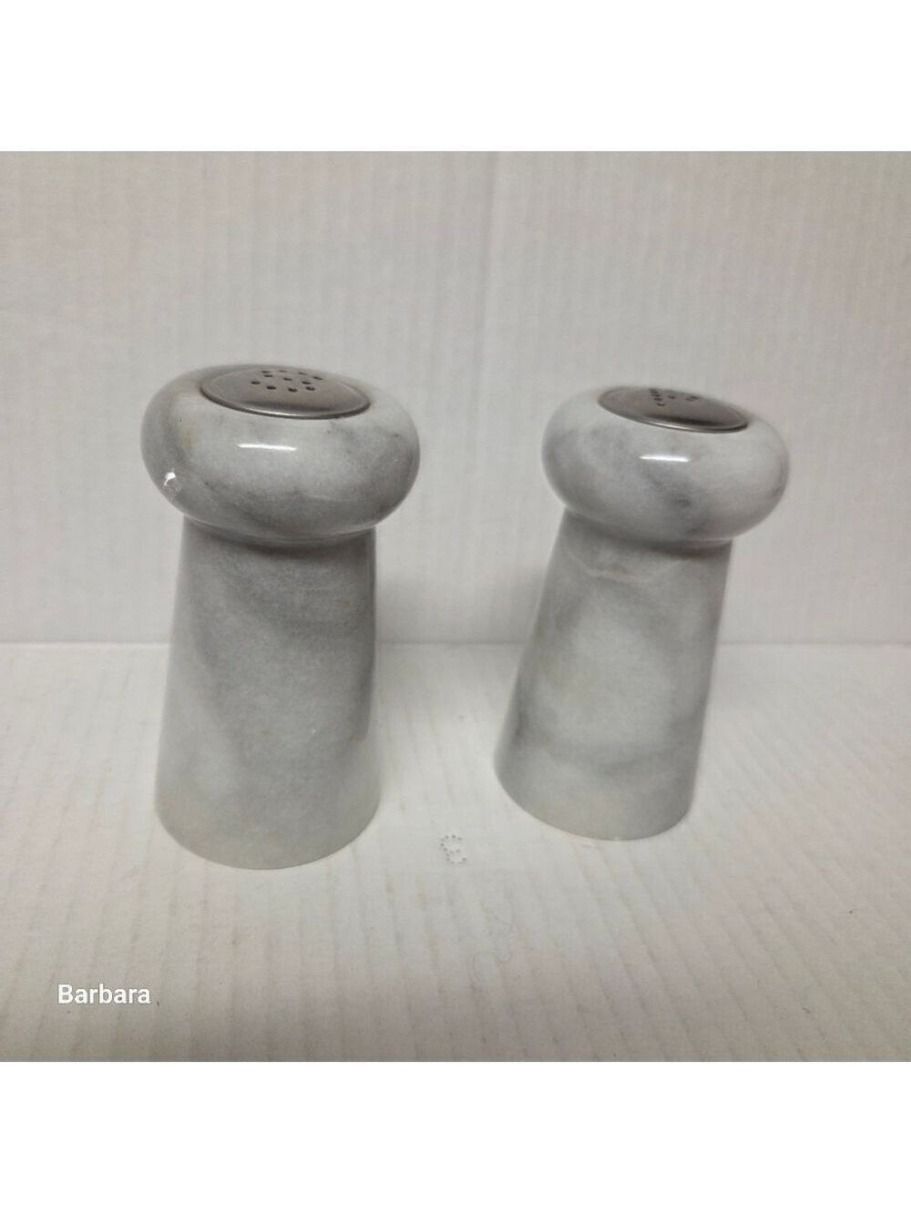 Vintage Marble Mushroom-shaped Shaker Set